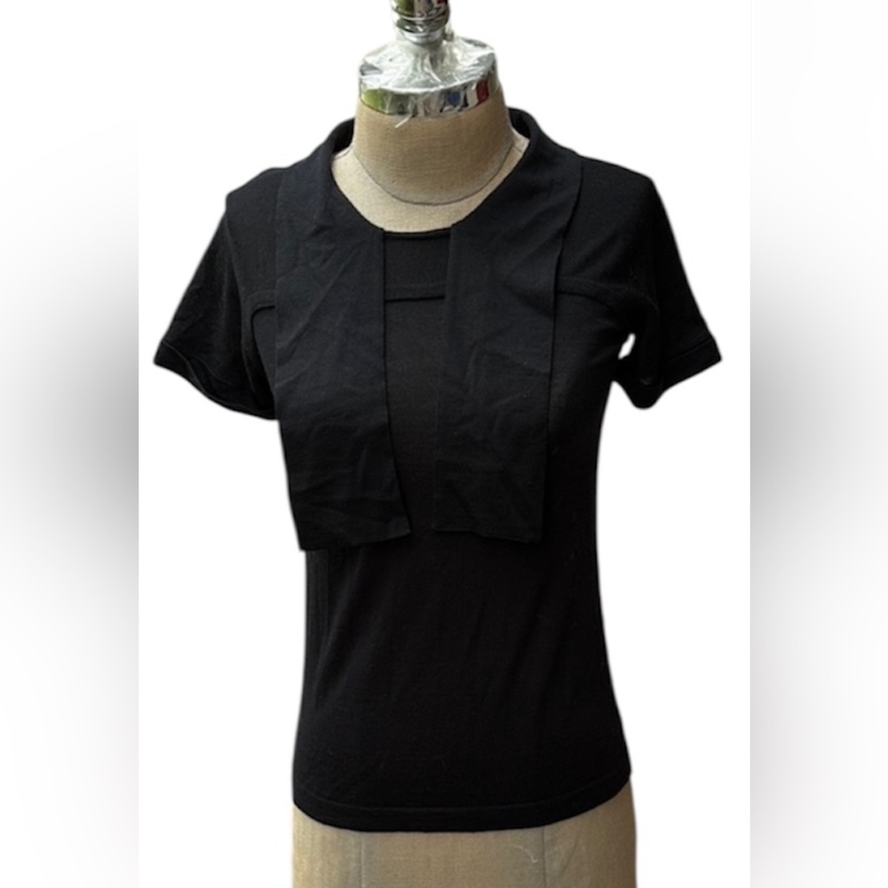 Valentino stunning black stretchy 100% merino wool sweater top from Neiman’s